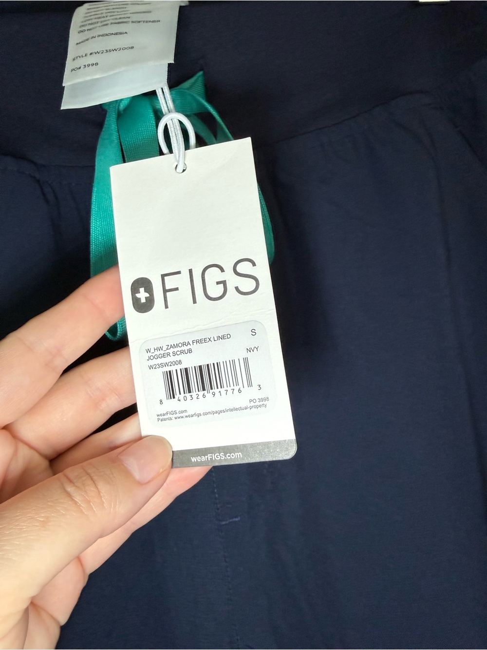 Figs Zamora Lined Navy Blue Women's Jogger Scrub Pants Technical Collection Sz S - Picture 2 of 13